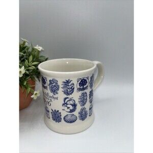 CRABTREE & EVELYN London 2016 Mason’s Blue & White Floral Mug Burleigh England